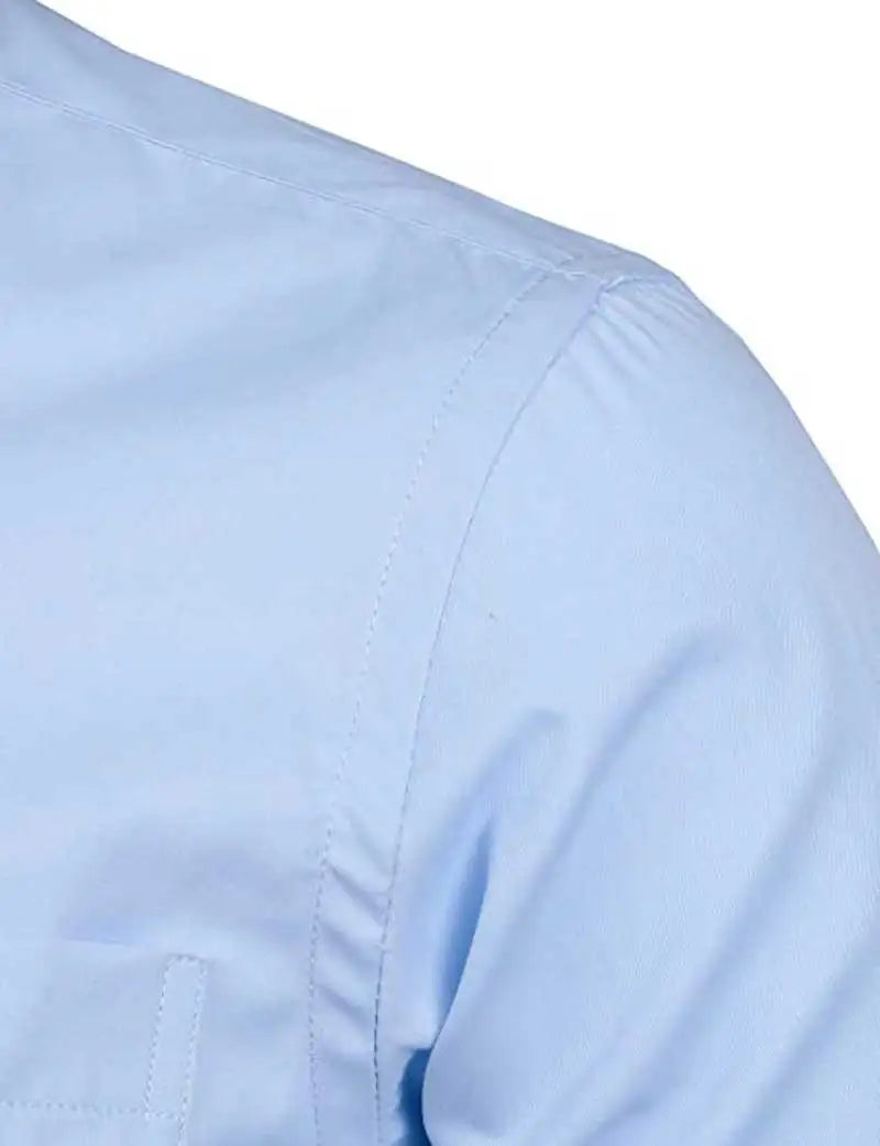 Men's Sky Blue Slim Fit Dress Shirts