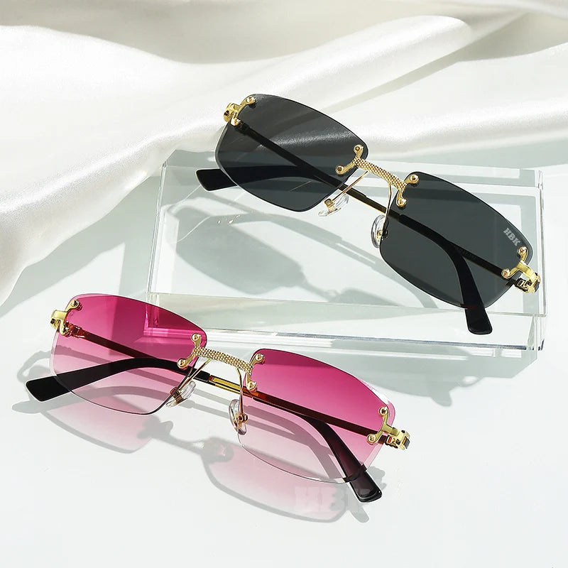 HBK Square Rimless Sunglasses