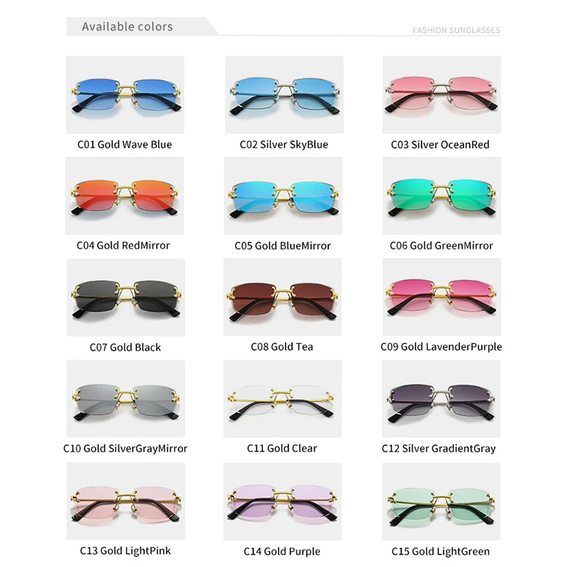 HBK Square Rimless Sunglasses