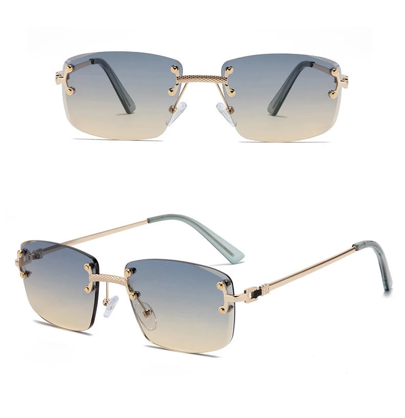 HBK Square Rimless Sunglasses