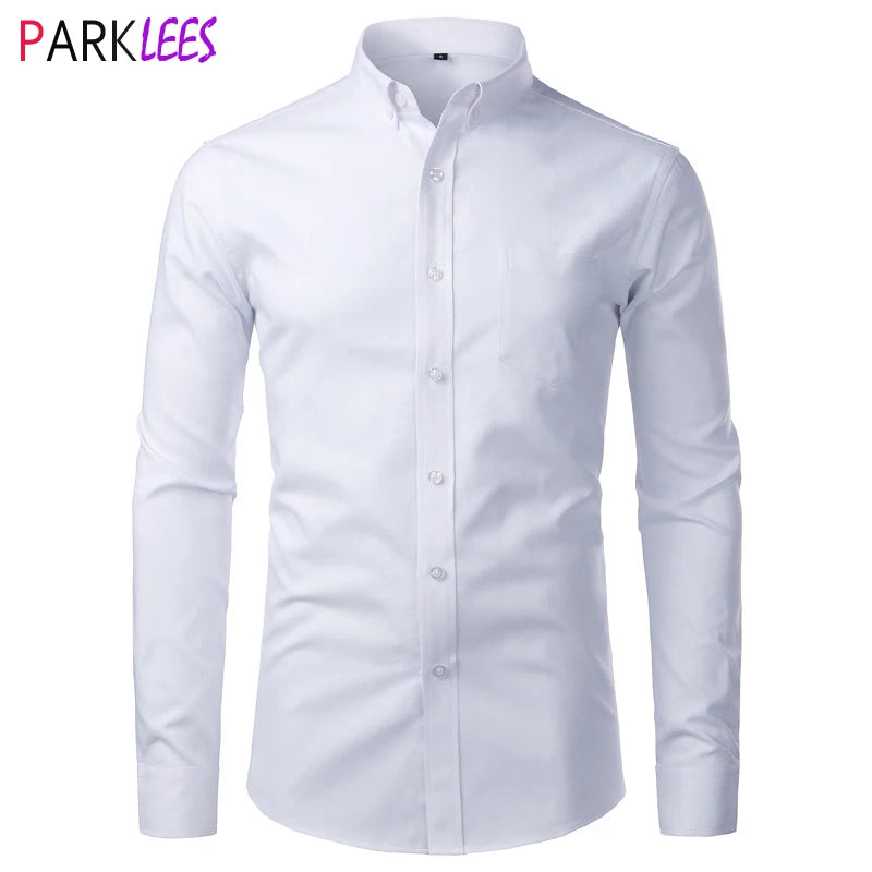 White Oxford Cotton Dress Shirts