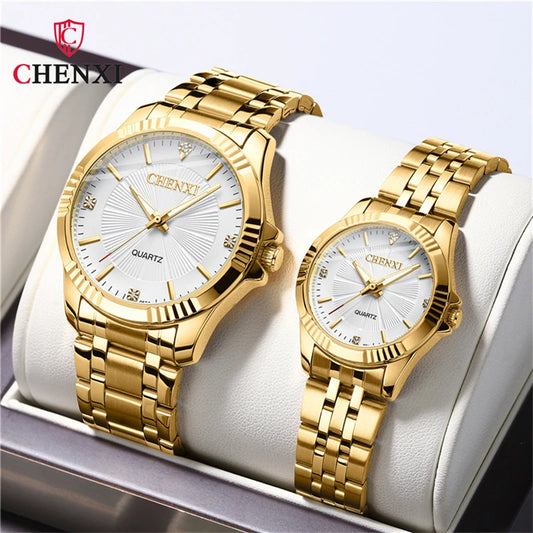 Luxury Gold Dress Watches Stainless Steel